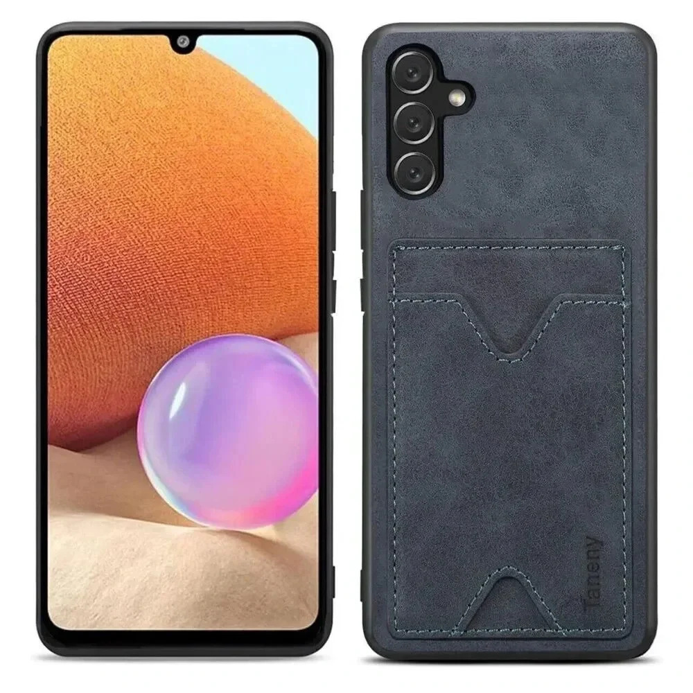 Leather Wallet Case with Card Holder Kickstand for Samsung‎ Galaxy A14 5G Gray